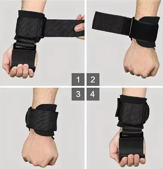 Gym Wrist Hook Support (Pair) – Perfect for Deadlift & Rows